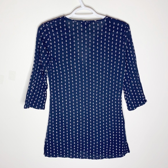 J Crew factory crinkle cotton anchor tunic size XXS - Picture 2 of 10